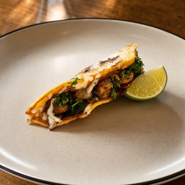 AnchoChile Shrimp Taco.